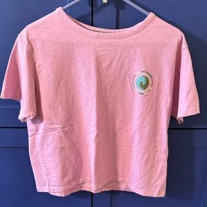 Patagonia Light Pink Short Sleeve Cropped Tee Women Medium